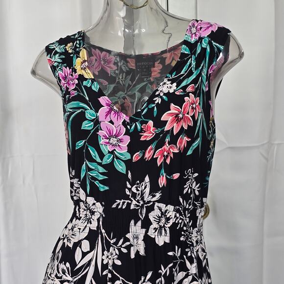 EnFocus Studio Color Splash Floral Maxi Dress Size M - Picture 2 of 9